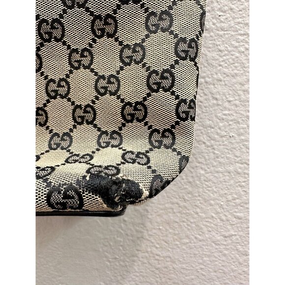 GUCCI Handbag Tote Bag GG Pattern Authentic Designer Luxury Tan Black - Picture 2 of 12